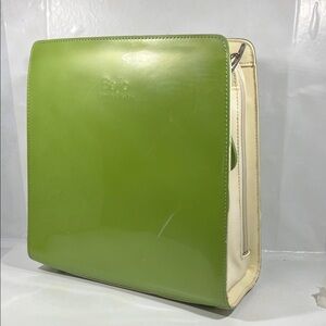 Beijo Lime Green and Cream Handbag